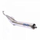 Auspuff Biturbo Chrom mit silbernen Endtopf 25mm